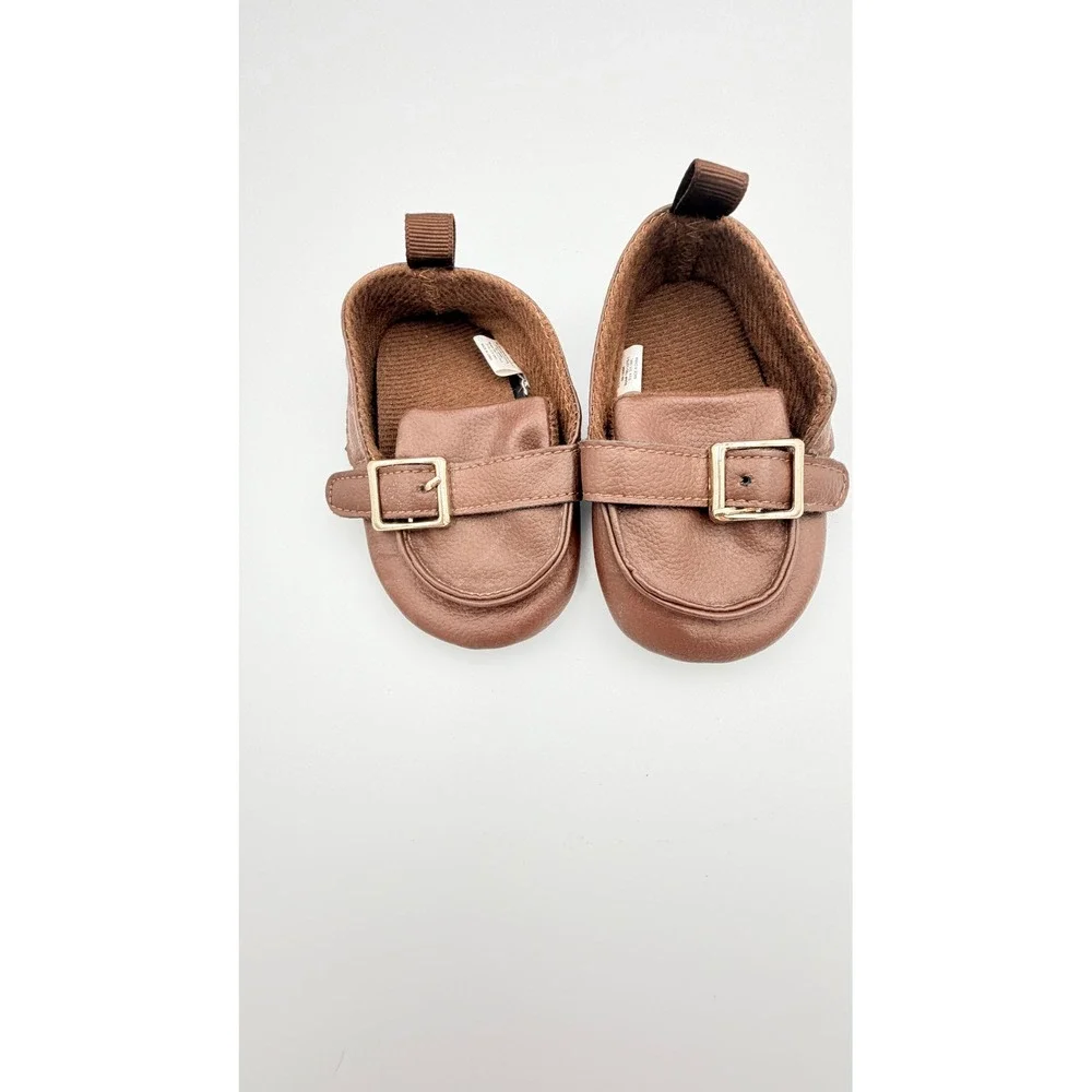 Stride‎ Rite Gray Sneakers and First Steps Brown Loafers Infant Boy Shoes BUNDLE
